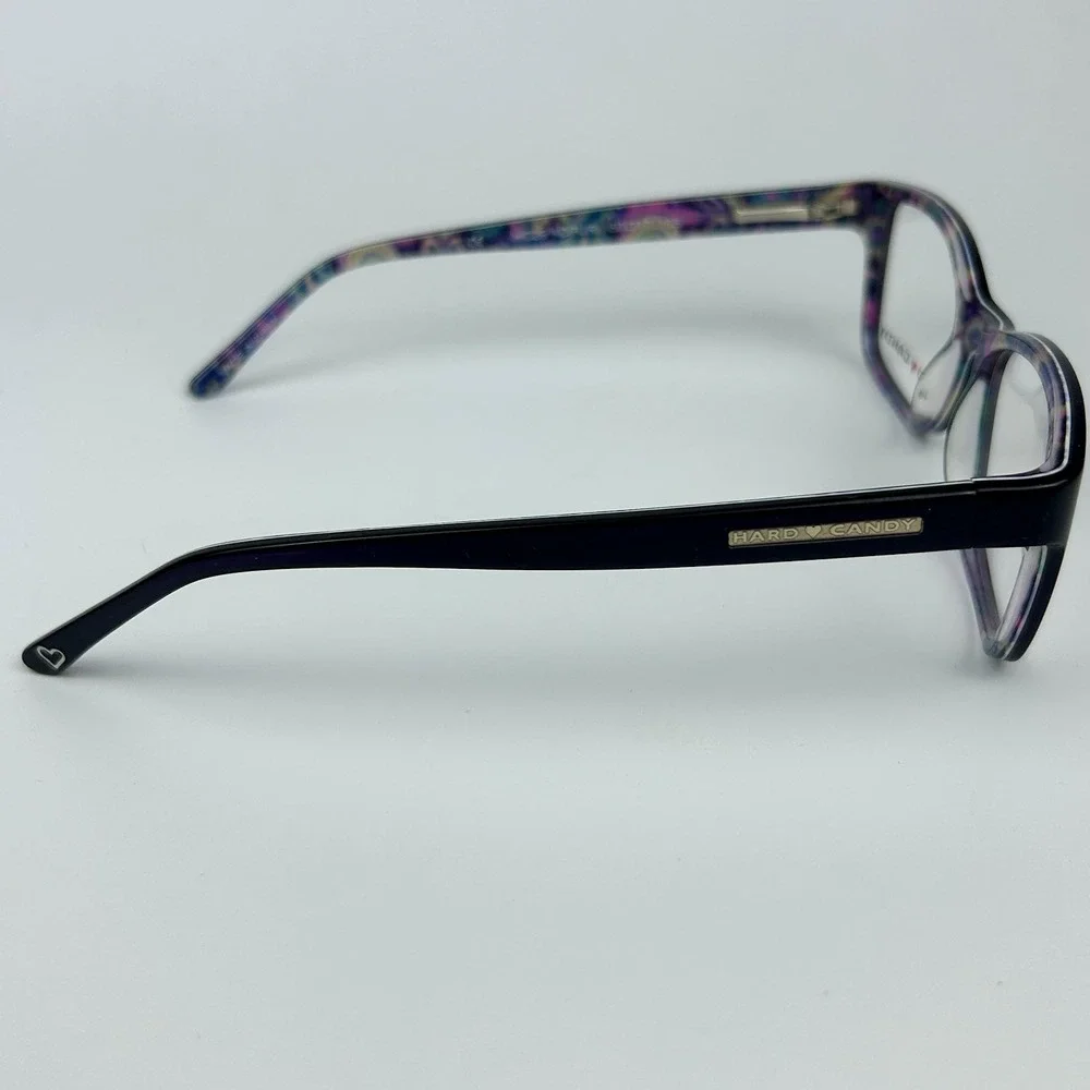 Hard Candy HC29 Dpur Womens Eyeglasses Frame Black Plastic Full Rim 50-17-135 mm